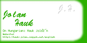 jolan hauk business card